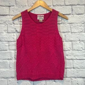 5/$25 Vintage Mervyns Vest Sleeveless Shirt Sweater Magenta Pink Size Medium